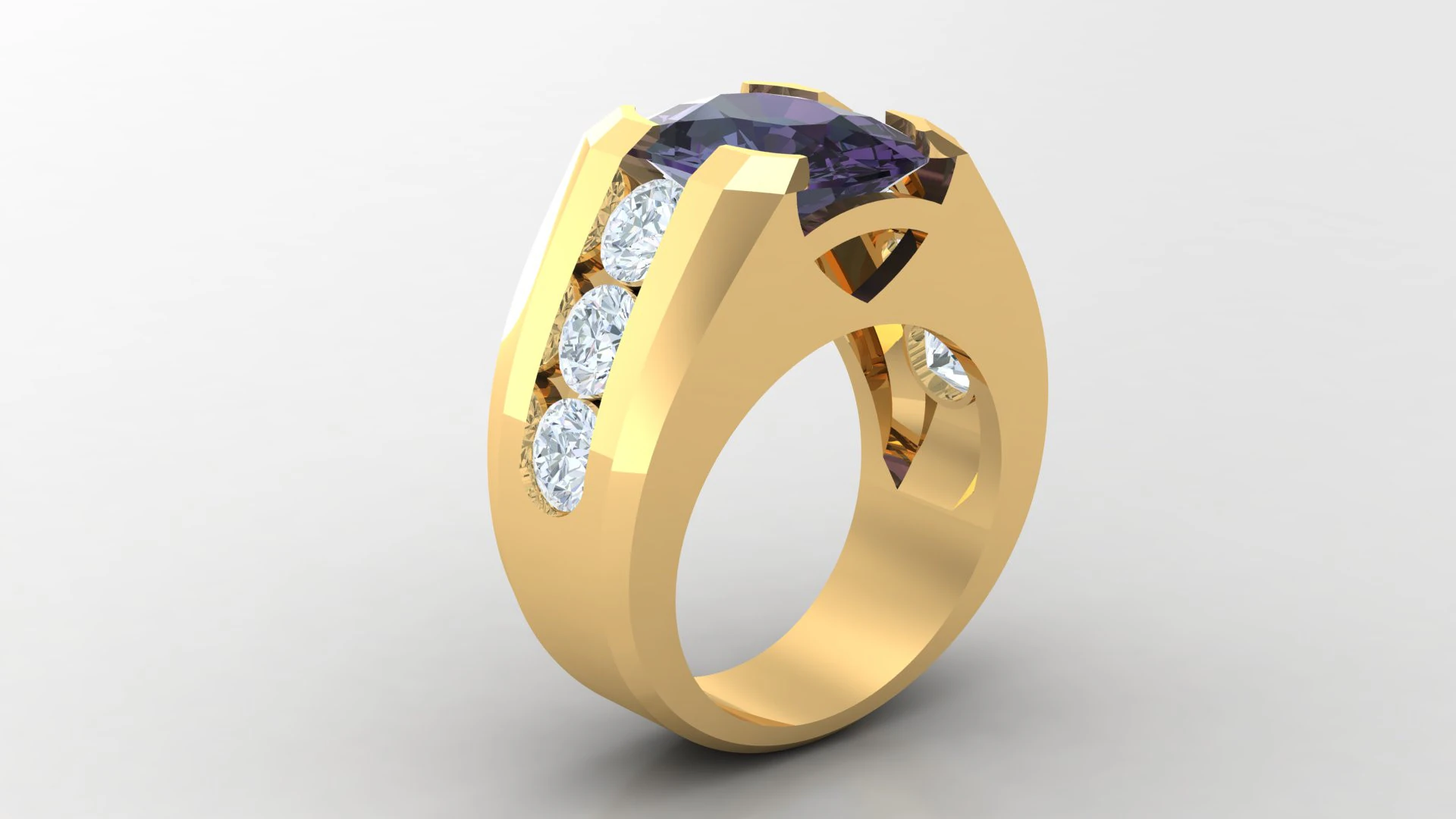 Man Ring Cad File Printing 3D Print Model .c4d .max .obj .3ds .fbx .stl .blend