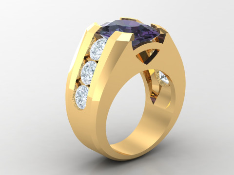 Man Ring Cad File Printing 3D 프린트 모델