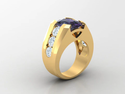 Man Ring Cad File Printing 3D Print Model