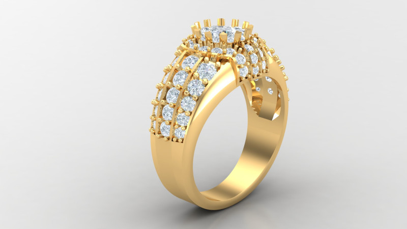 Man Ring Cad File Printing Modelo de impresión 3D .c4d .max .obj .3ds .fbx .stl .blend 