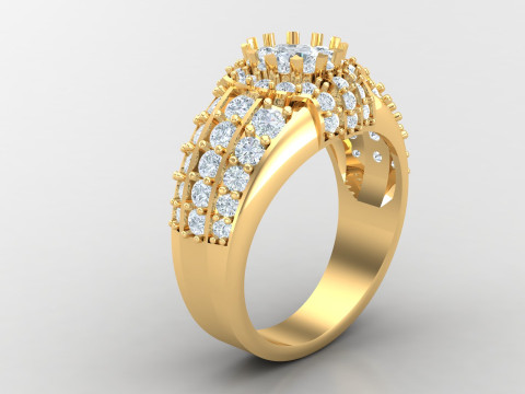 Man Ring Cad File Printing 3Dプリントモデル