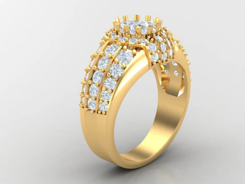 Man Ring Cad File Printing 3D Print Model