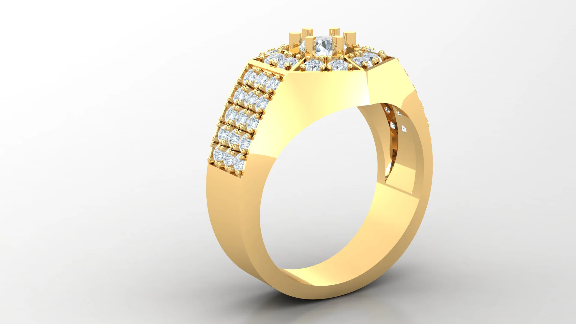 Man Ring Cad File Printing 3D Print Model .c4d .max .obj .3ds .fbx .stl .blend 