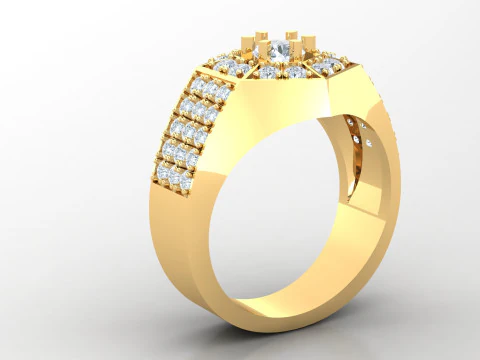 Man Ring Cad File Printing 3D Print Model