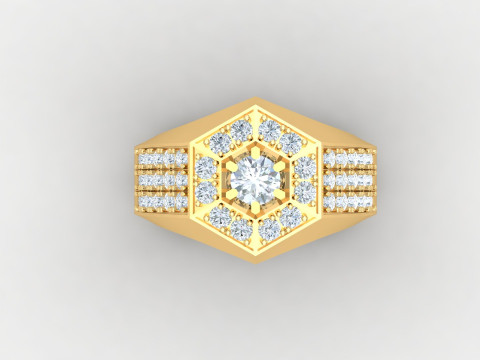 Man Ring Cad File Printing 3Dプリントモデル