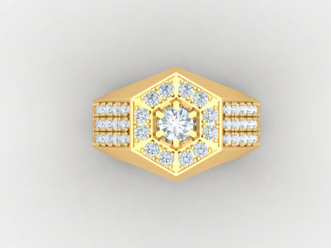 Man Ring Cad File Printing 3D Print Model