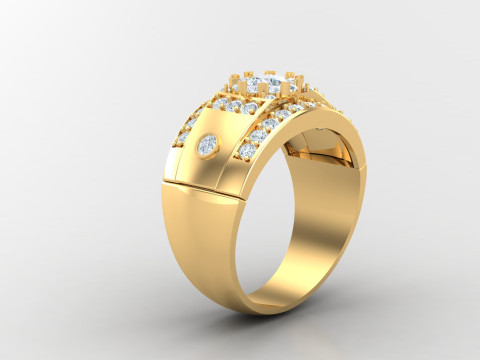 Man Ring Cad File Printing 3D Print Model