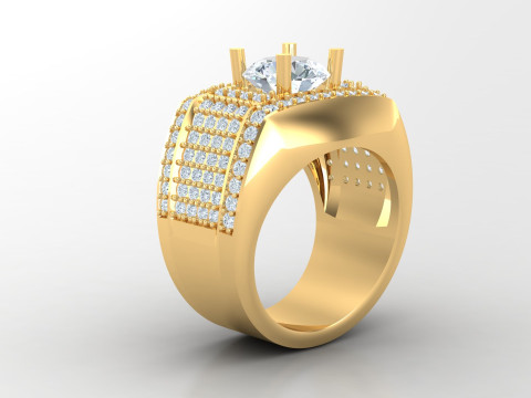 Man Ring Cad File Printing 3D 프린트 모델