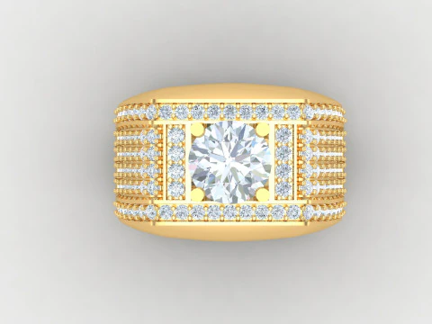 Man Ring Cad File Printing 3D Print Model
