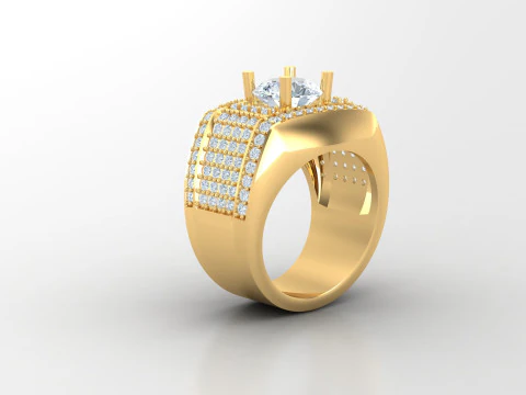 Man Ring Cad File Printing 3D Print Model