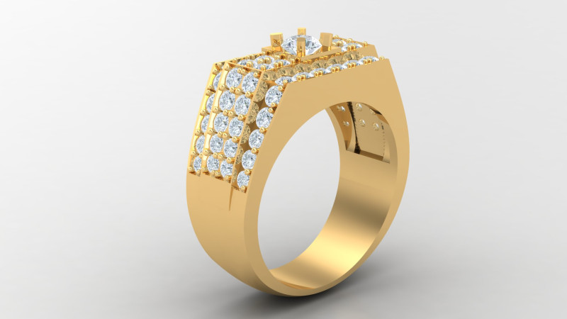 Man Ring Cad File Printing Modello di stampa 3D .c4d .max .obj .3ds .fbx .stl .blend 