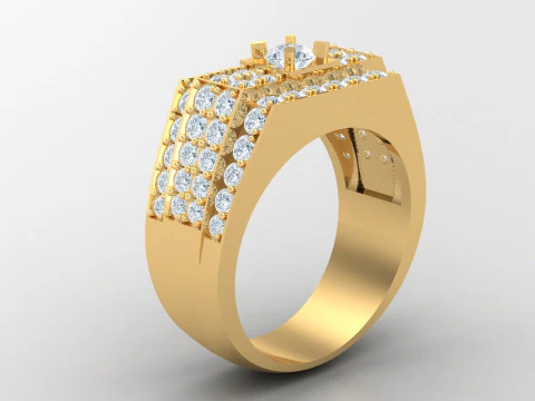 Man Ring Cad File Printing 3D Print Model
