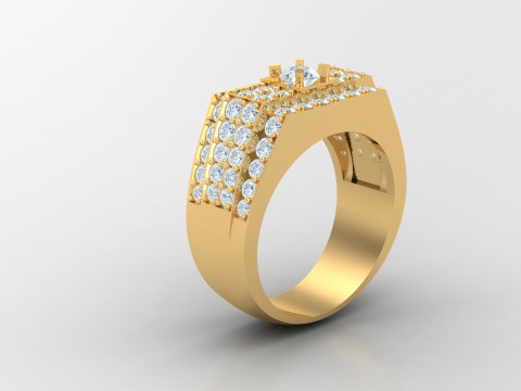 Man Ring Cad File Printing Modello di stampa 3D