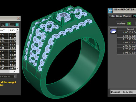 Man Ring Cad File Printing Modello di stampa 3D