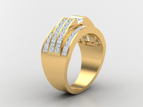 Man Ring Cad File Printing 3D 打印模型