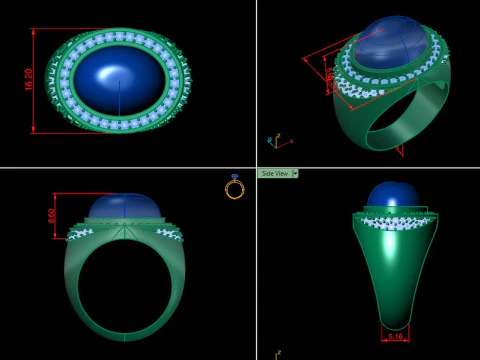 Man Ring Cad File Printing 3D Print Model