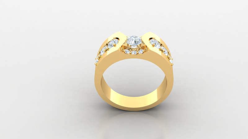 Man Ring Cad File Printing 3D Print Model .c4d .max .obj .3ds .fbx .stl .blend 