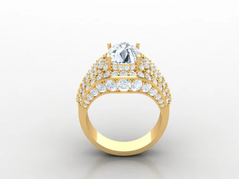 Impressão de arquivo Cad de anel masculino Modelo de Impressão 3D