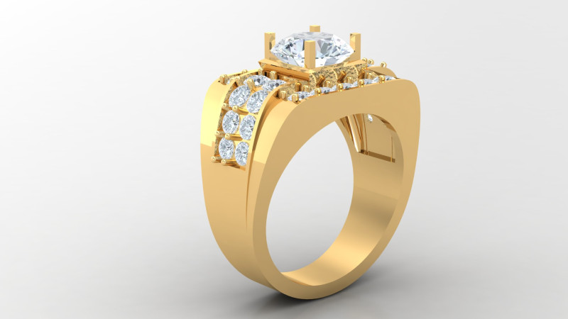 Man Ring Cad File Printing 3D Print Model .c4d .max .obj .3ds .fbx .stl .blend 