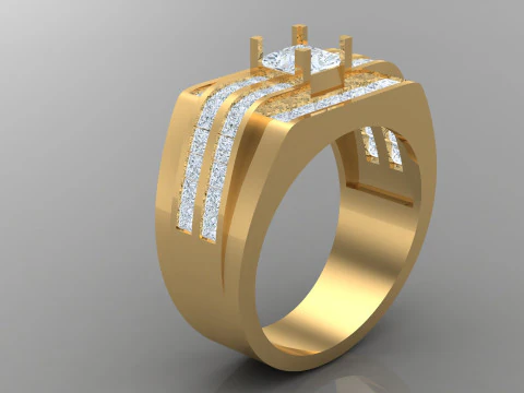Man Ring Cad File Printing 3D Print Model