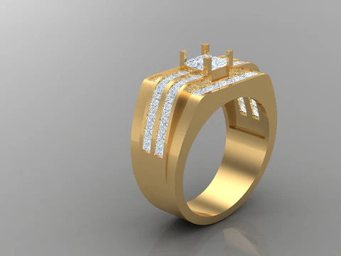 Man Ring Cad File Printing 3D Print Model