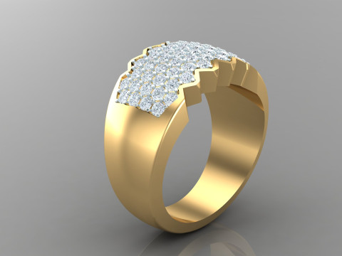 Man Ring Cad File Printing Modelo de Impressão 3D