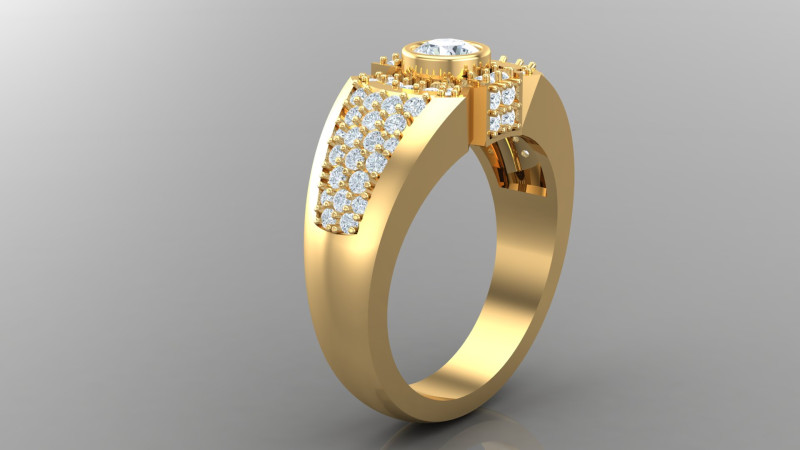 Man Ring Cad File Printing 3D Print Model .c4d .max .obj .3ds .fbx .stl .blend 