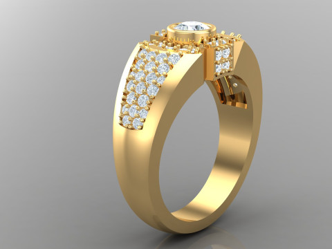 Man Ring Cad File Printing 3Dプリントモデル