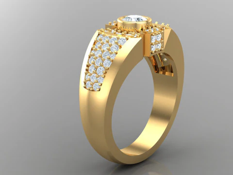 Man Ring Cad File Printing 3D Print Model