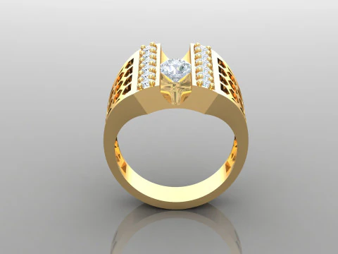 Man Ring Cad File Printing 3D Print Model