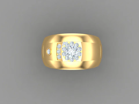 Man Ring Cad File Printing 3D Print Model