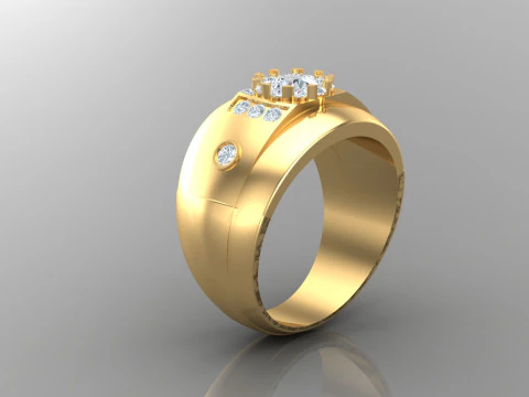 Man Ring Cad File Printing 3D Print Model