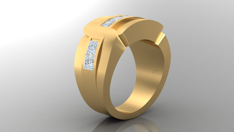 Man Ring Cad File Printing Modelo de impresión 3D .c4d .max .obj .3ds .fbx .stl .blend 