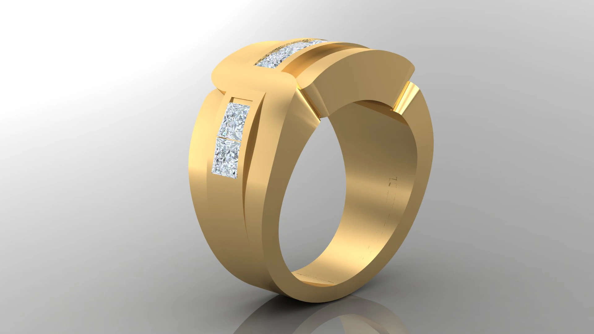 Man Ring Cad File Printing 3D Print Model .c4d .max .obj .3ds .fbx .stl .blend 