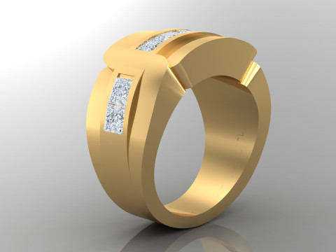 Man Ring Cad File Printing 3D 打印模型