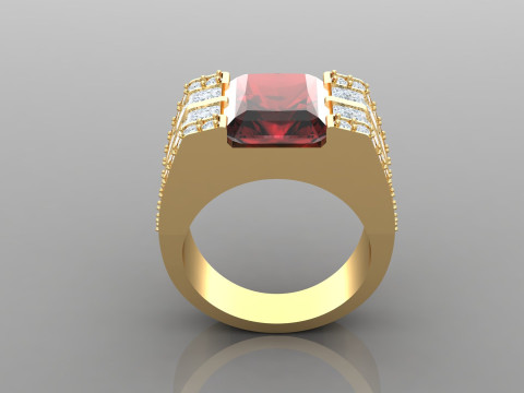Man Ring Cad File Printing Modèles 3D en vedette