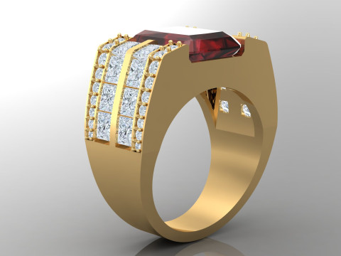 Man Ring Cad File Printing 3D Принт Модель
