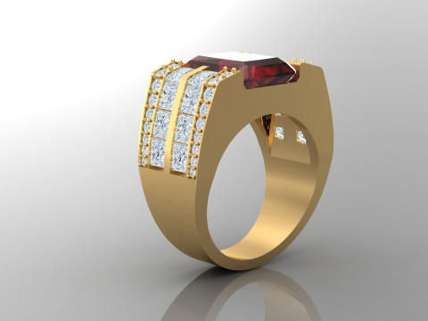 Man Ring Cad File Printing 3D Принт Модель
