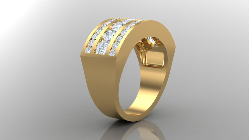 Man Ring Cad File Printing Model do druku 3D .c4d .max .obj .3ds .fbx .stl .blend 