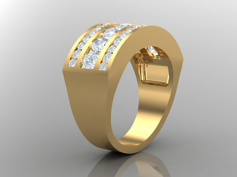 Man Ring Cad File Printing 3Dプリントモデル