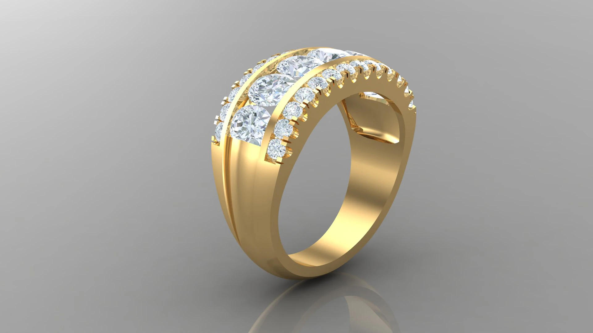 Man Ring Cad File Printing 3D Print Model .c4d .max .obj .3ds .fbx .stl .blend 