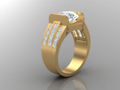 Man Ring Cad File Printing 3D Print Model