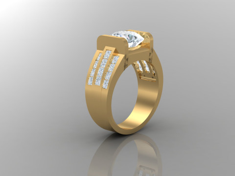 Man Ring Cad File Printing 3D प्रिंट मॉडल