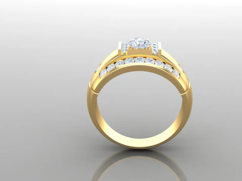 Impressão de arquivo Cad de anel masculino Modelo de Impressão 3D