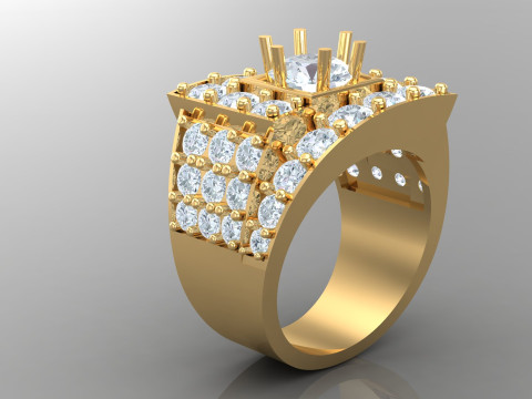 Man Ring Cad File Printing 3Dプリントモデル