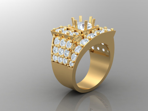 Man Ring Cad File Printing 3Dプリントモデル