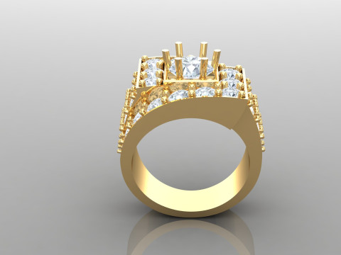 Man Ring Cad File Printing 3Dプリントモデル