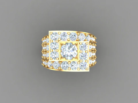 Man Ring Cad File Printing 3D Print Model