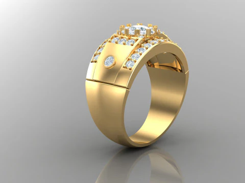 Man Ring Cad File Printing 3D Print Model