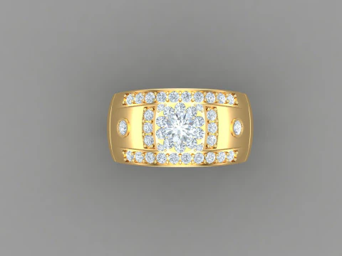 Man Ring Cad File Printing 3D Print Model
